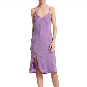 BNWT Retrofete Denisa Dress in Lavendar Metallic